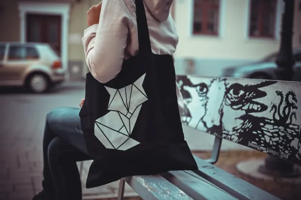 BlackSunset Totebag riidest kott rebane helkurkott kangas kott eesti disain