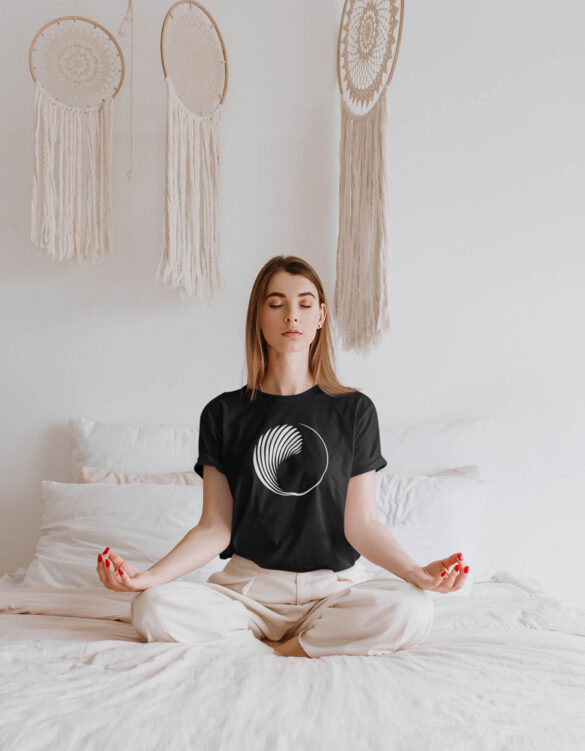 Naiste T-särk jooga infinity tshirt blacksunset eesti disain (2)_13
