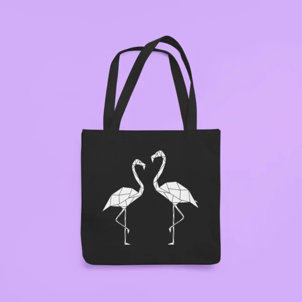 helkurkott Flamingo kandekotid kangast kott riidest kott loodus sõbralik eesti disain blacksunset (1)_1
