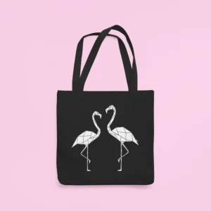 helkurkott Flamingo kandekotid kangast kott riidest kott loodus sõbralik eesti disain blacksunset (2)_1