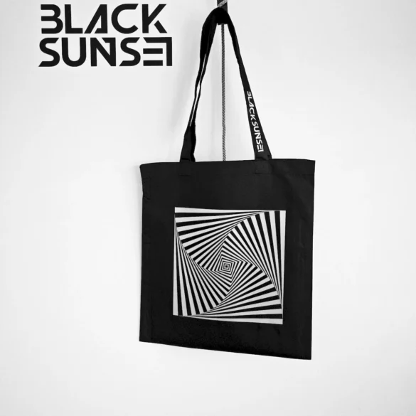 Hypno tote bag Blacksunset helkurkott kandekott eesti disain must riidest kott-2_1