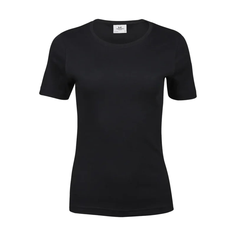 Women T-Shirt Just Black Interlock blacksunset naiste must t-särk (2)_result