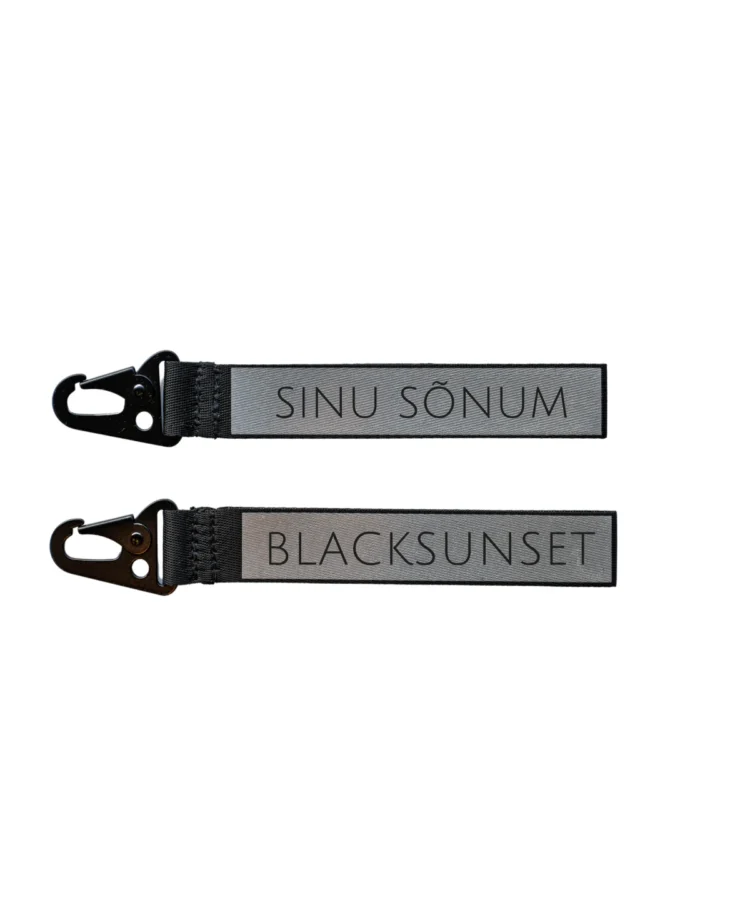 Oma sõnumiga helkur-võtmehoidja