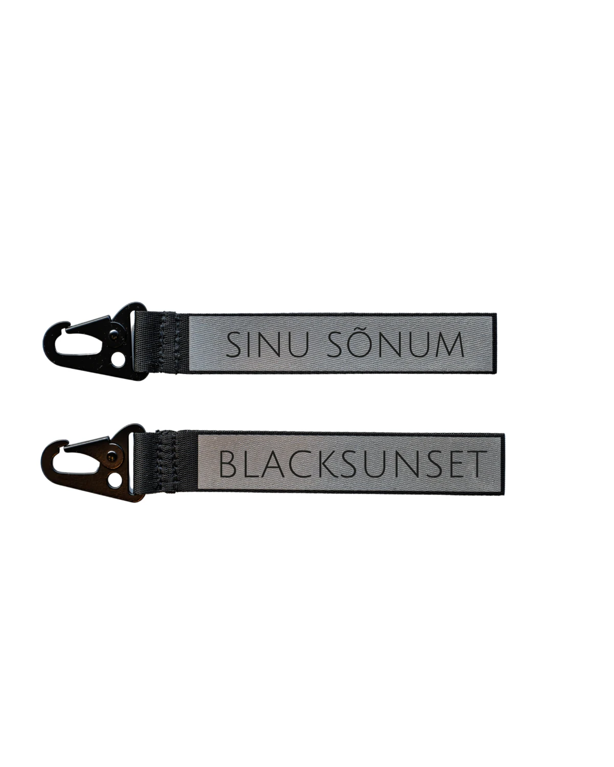 Oma sõnumiga helkur-võtmehoidja