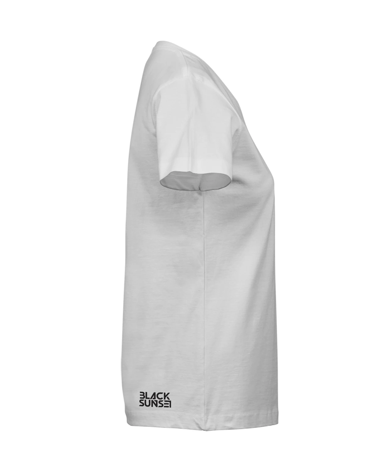 Naiste valge T-särk – külgvaade paremalt.