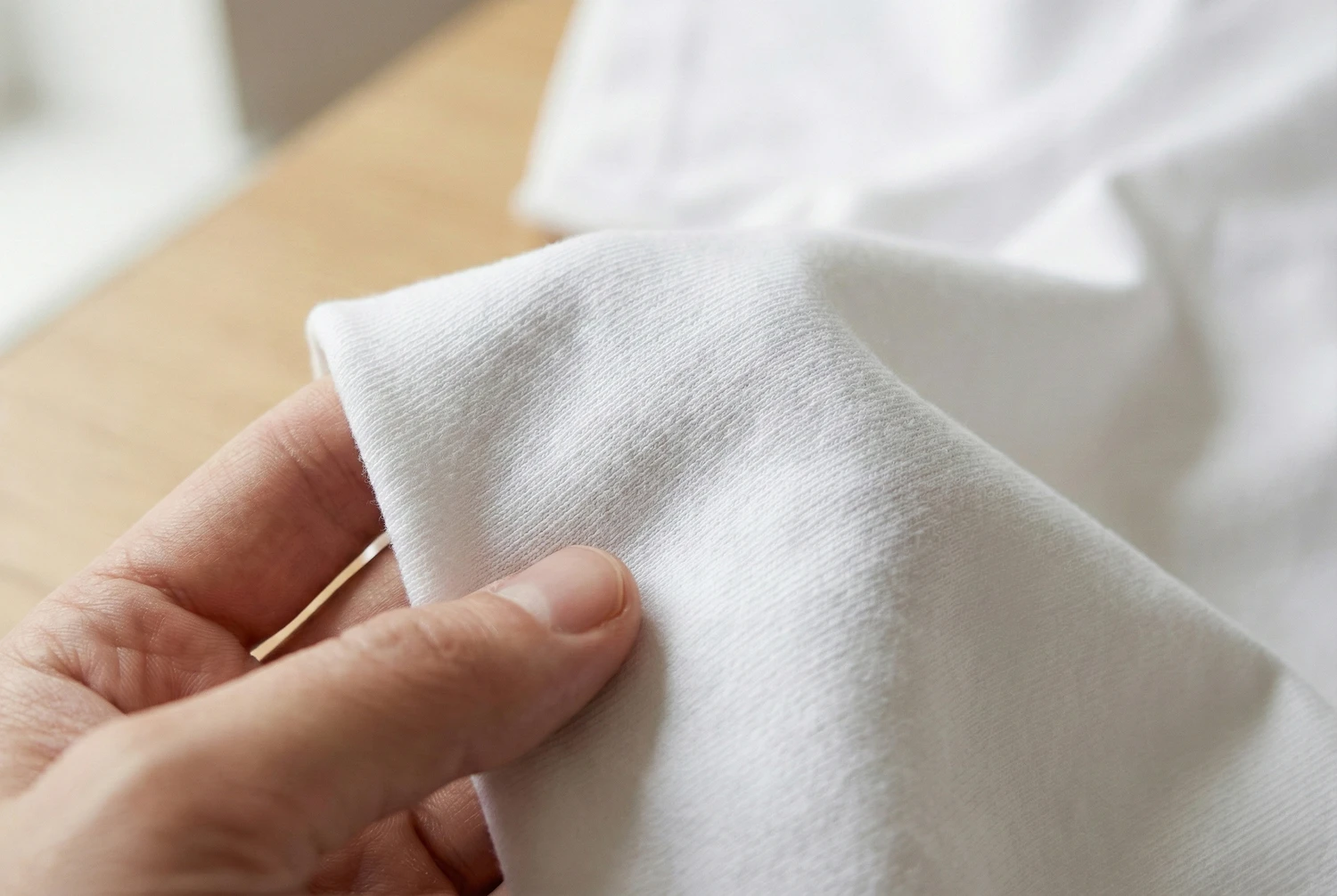 Kvaliteetse puuvillase kanga lähivõte