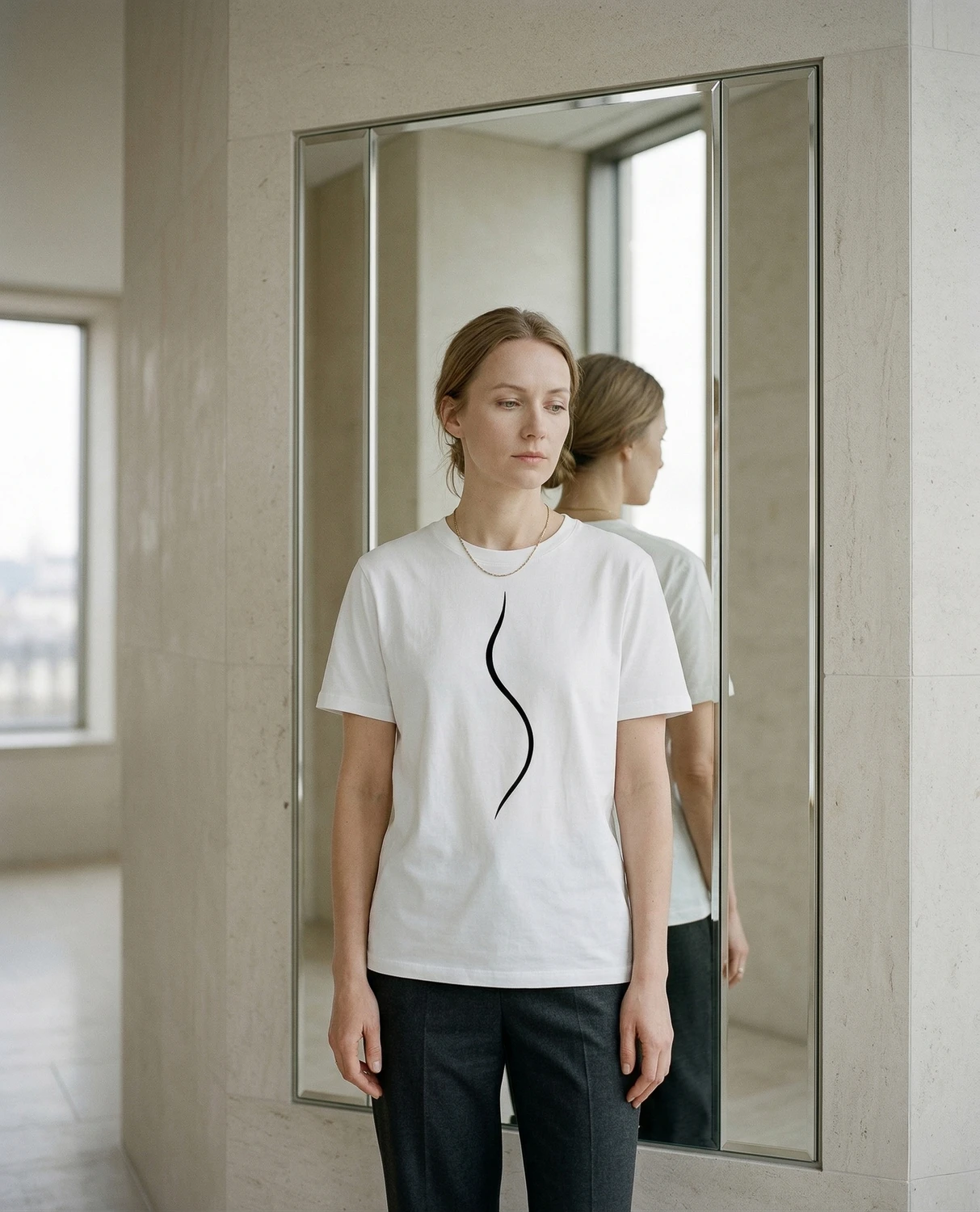 LHV custom T-shirt with paper airplane illustration and sleeve logo