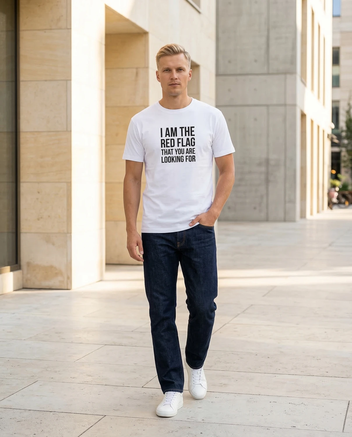 I Am The Red Flag – unisex T-särk - Image 5