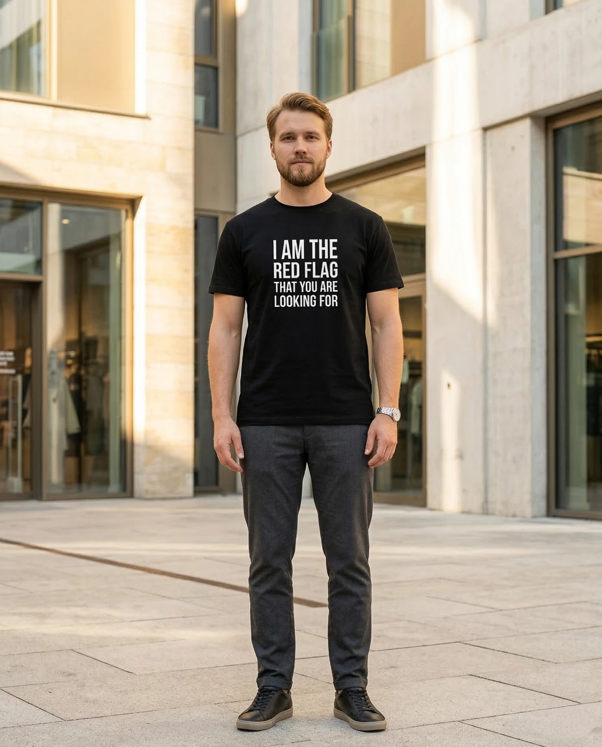 I Am The Red Flag – unisex T-särk - Image 4