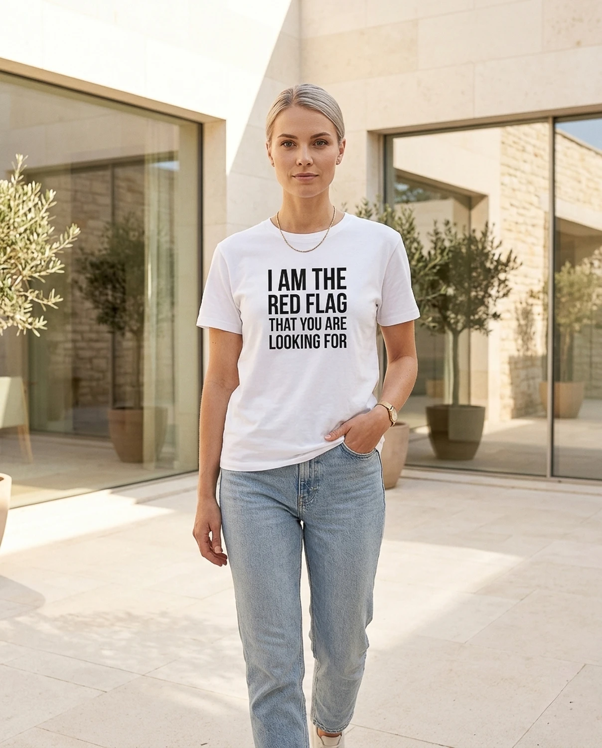 I Am The Red Flag – unisex T-särk - Image 2