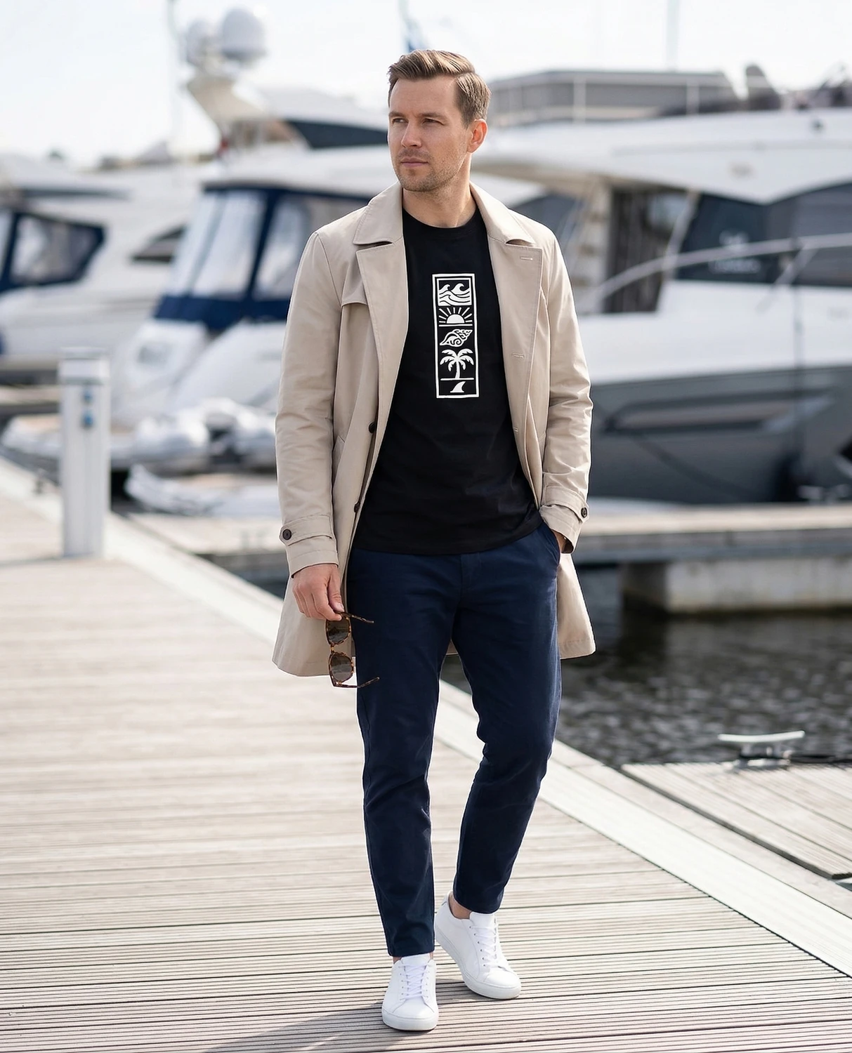 Beach Totem – unisex T-särk t-särk must modelivaade