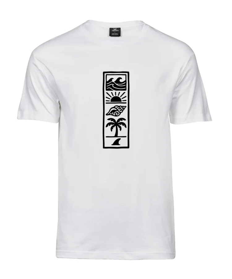 Beach Totem – unisex T-särk t-särk valge tootepilt
