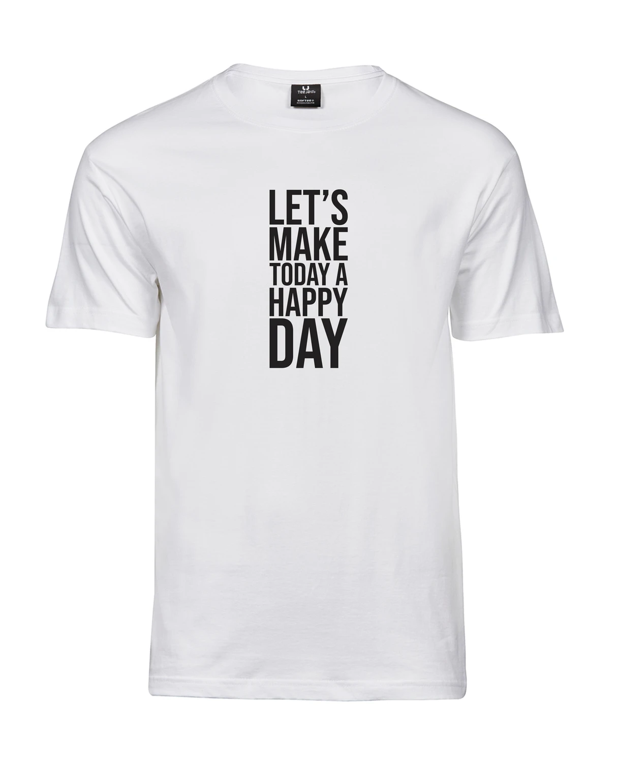 Let's Make Today A Happy Day – unisex T-särk t-särk valge tootepilt