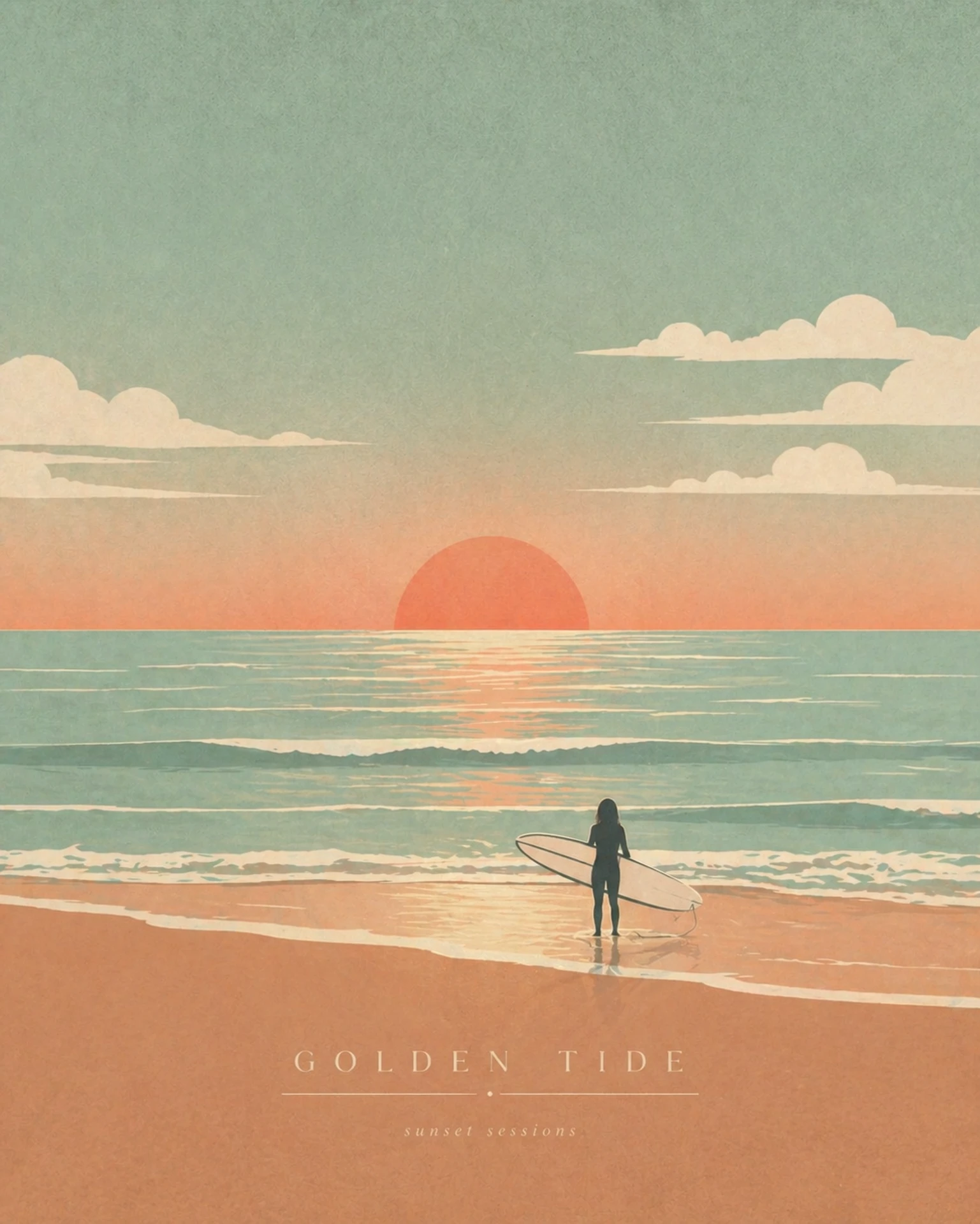 Golden Tide suvine mereillustratsioon